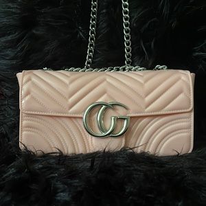 Cotton candy pink purse